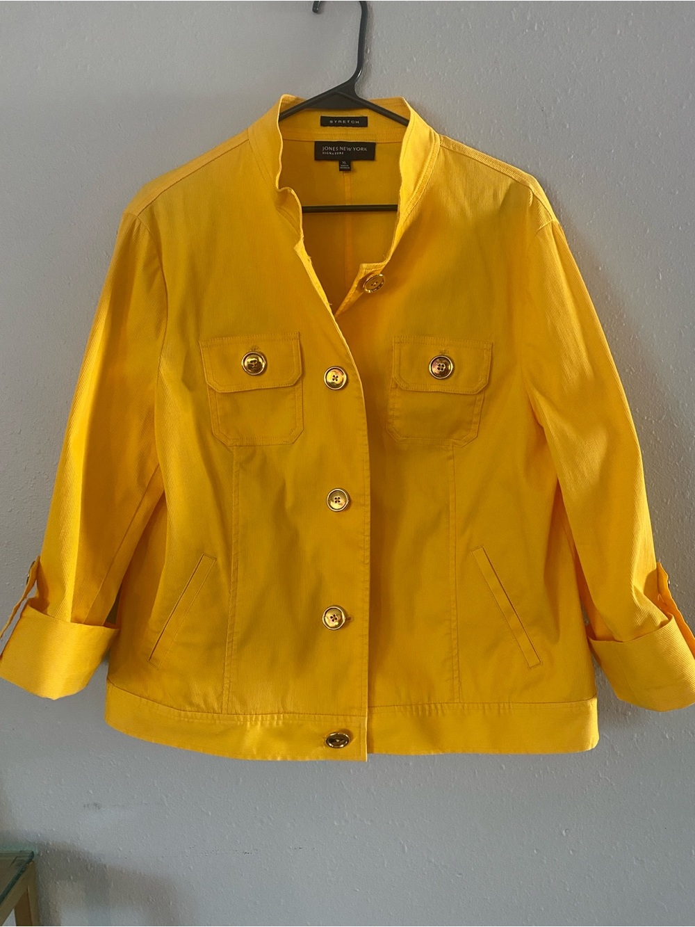New York and Company Signature Blazer Jacket xl Yellow